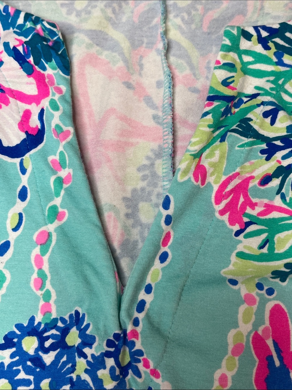 Lily Pulitzer-“Sophiletta”Dress in bright turquoise, pink & blue coral print-XL - Picture 7 of 8